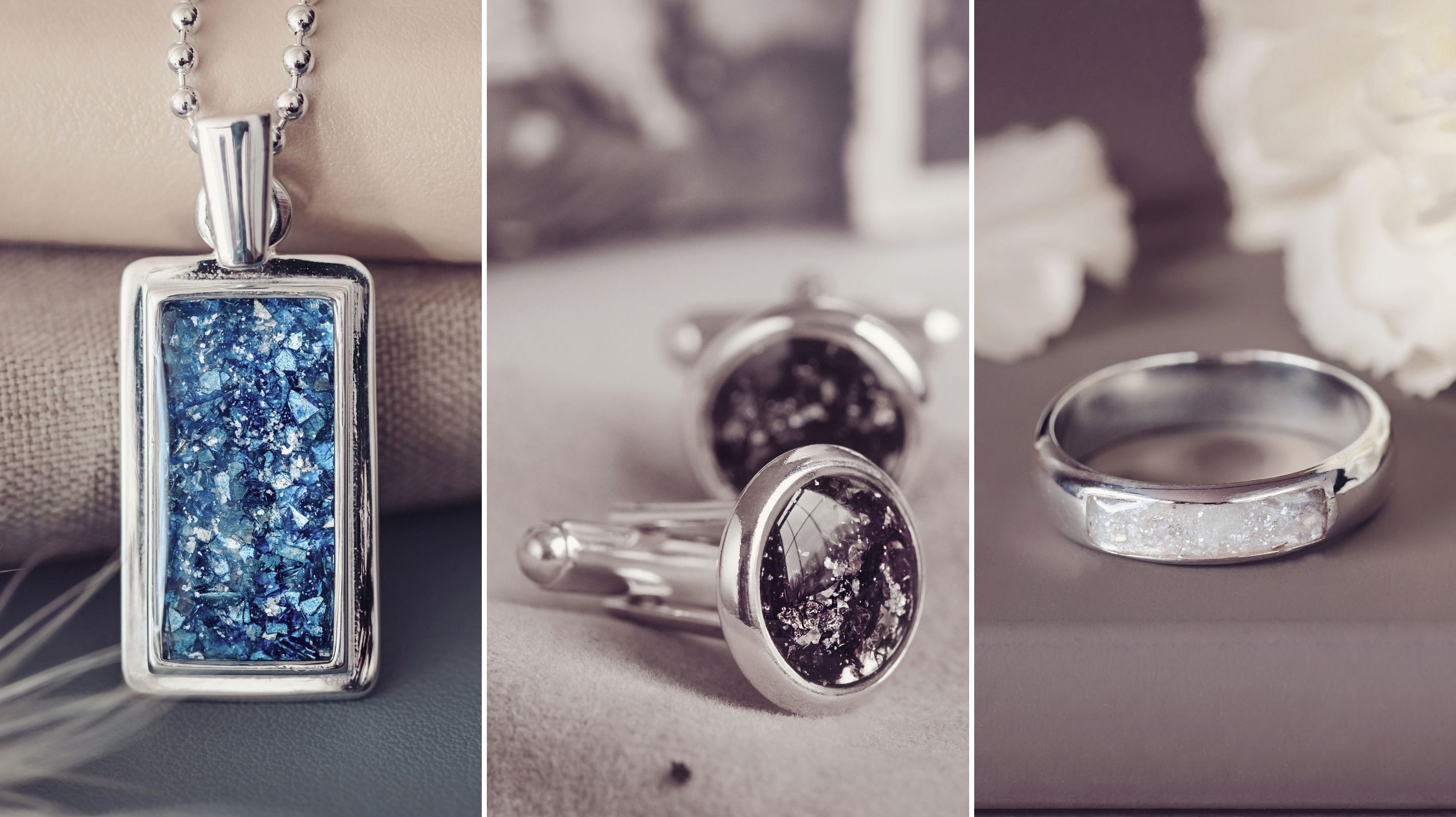 Cremation Ashes Jewellery for Men to wear