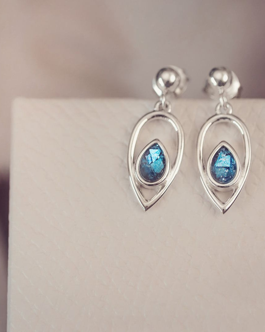ashes teardrop earrings