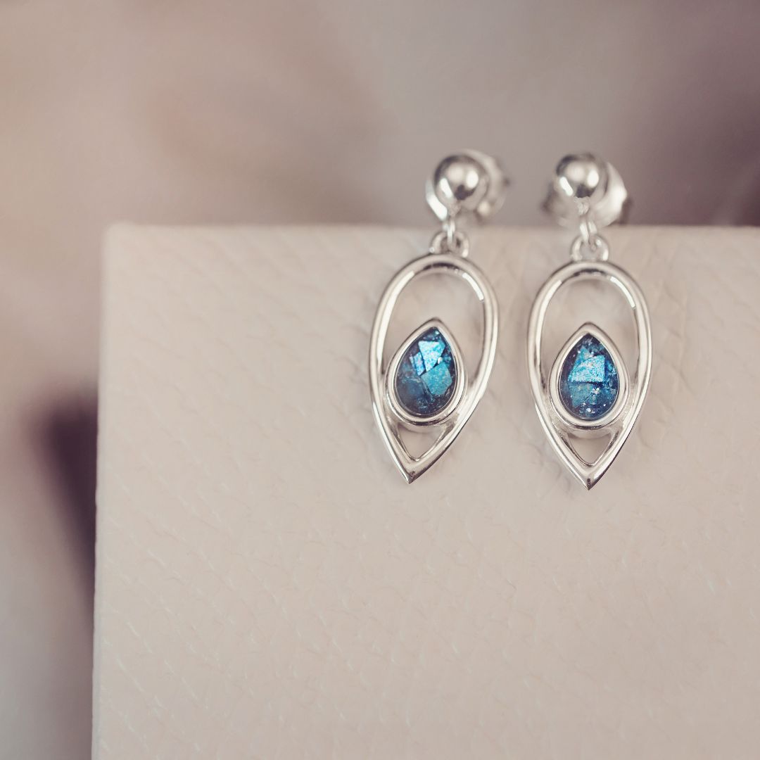 ashes teardrop earrings