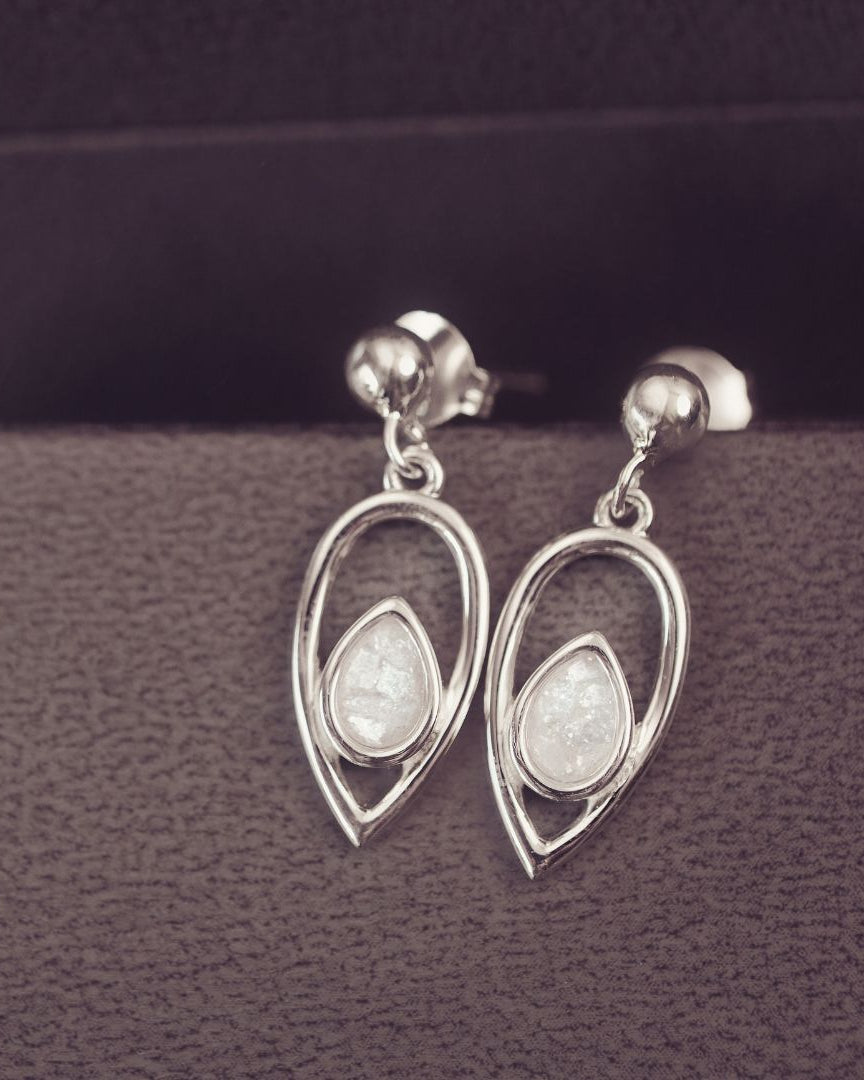 ashes teardrop earrings