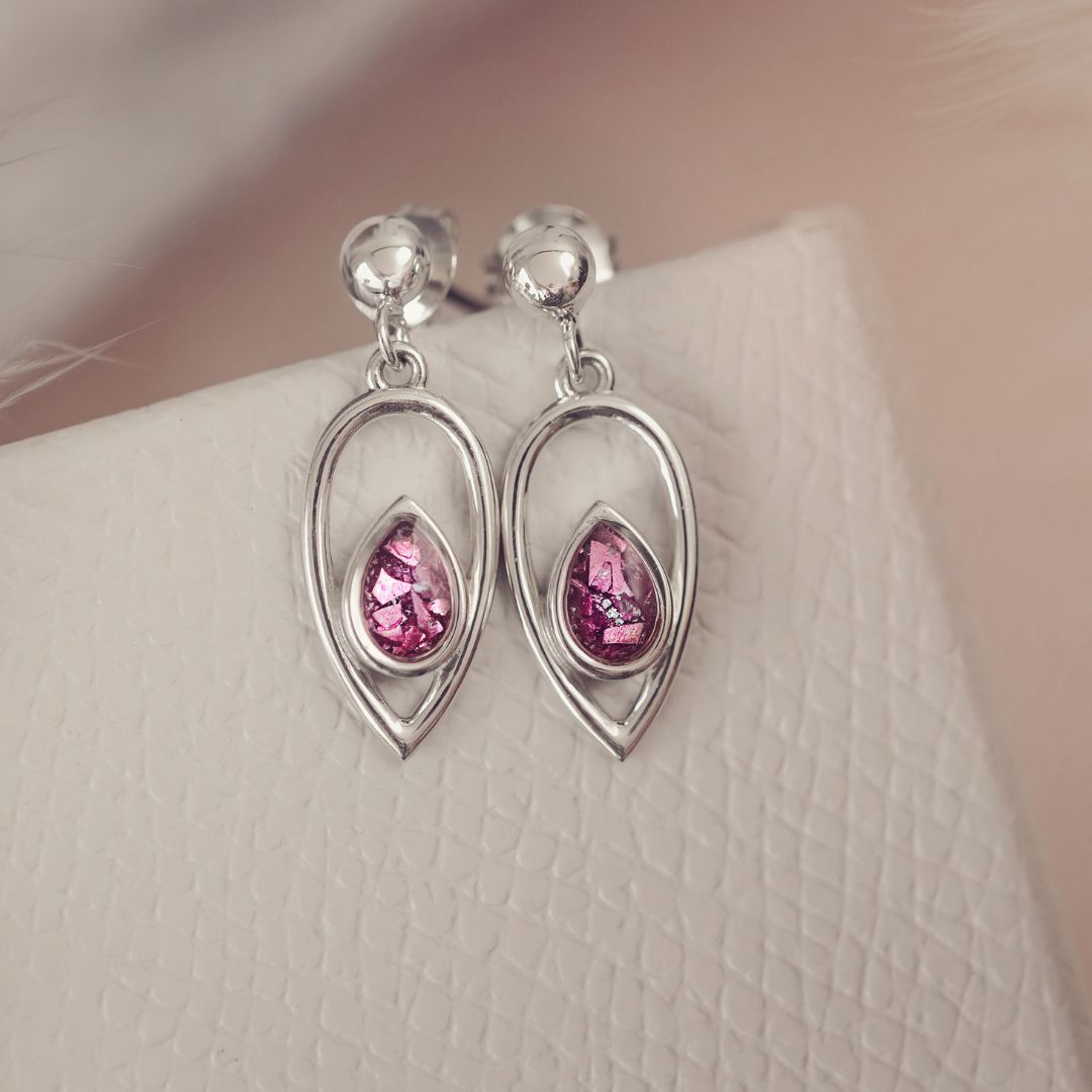 ashes teardrop earrings
