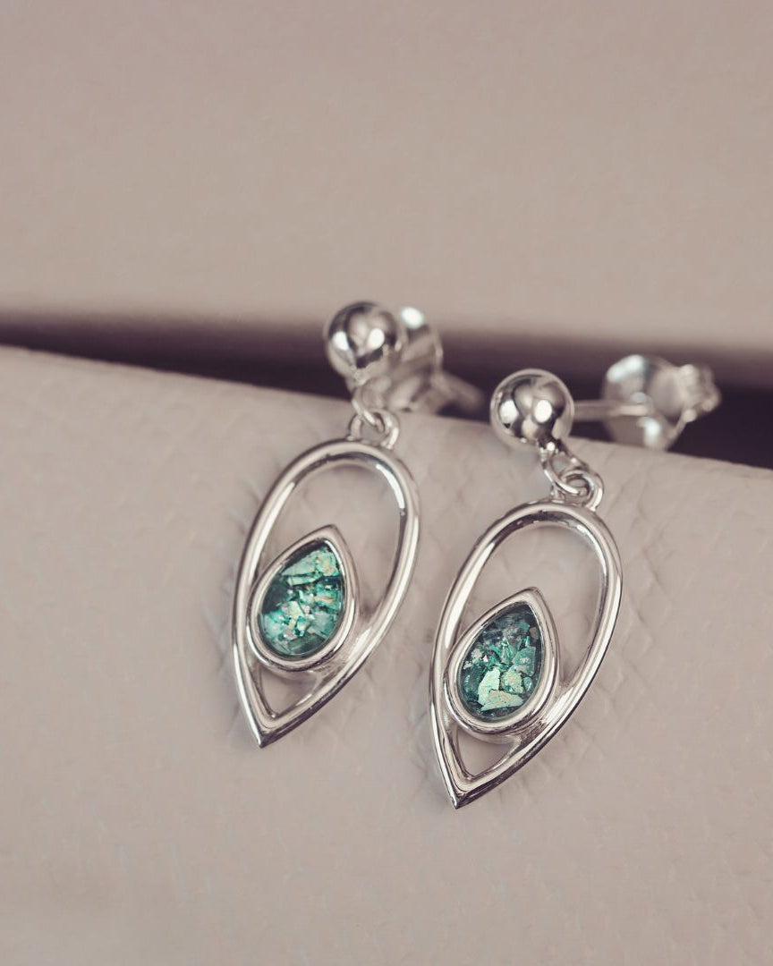 ashes teardrop earrings