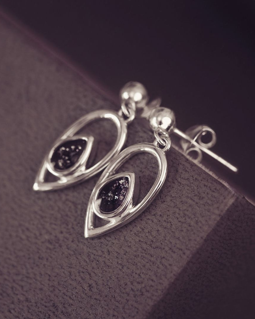 ashes teardrop earrings