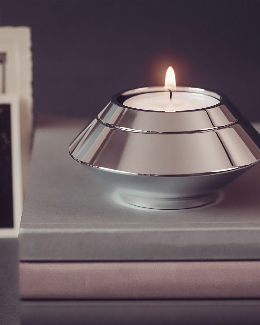 Silver Cremation Ashes Candle Urn