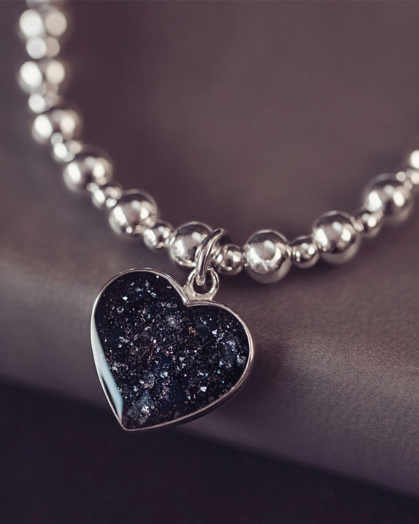 Cremation Ashes Heart Bracelet