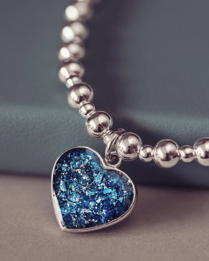 Cremation Ashes Heart Bracelet