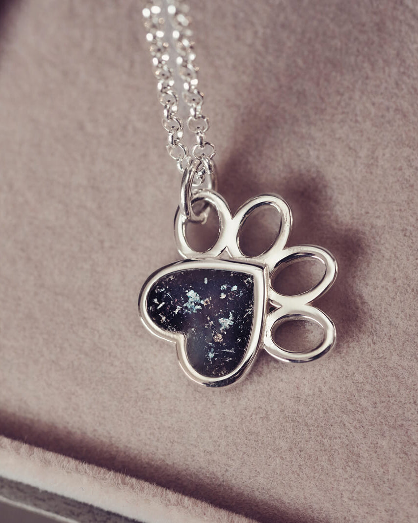 Paw Cremation Ashes Necklace