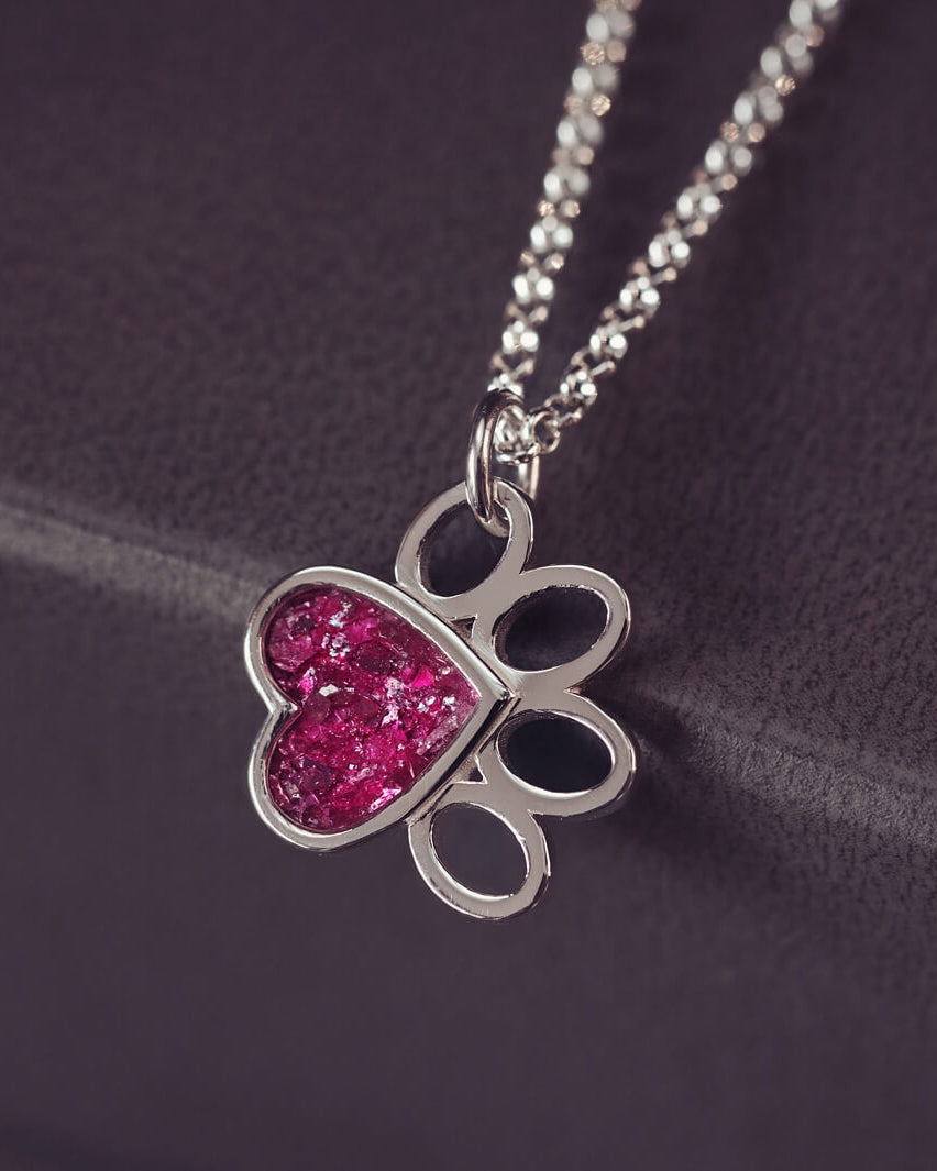 Paw Cremation Ashes Necklace