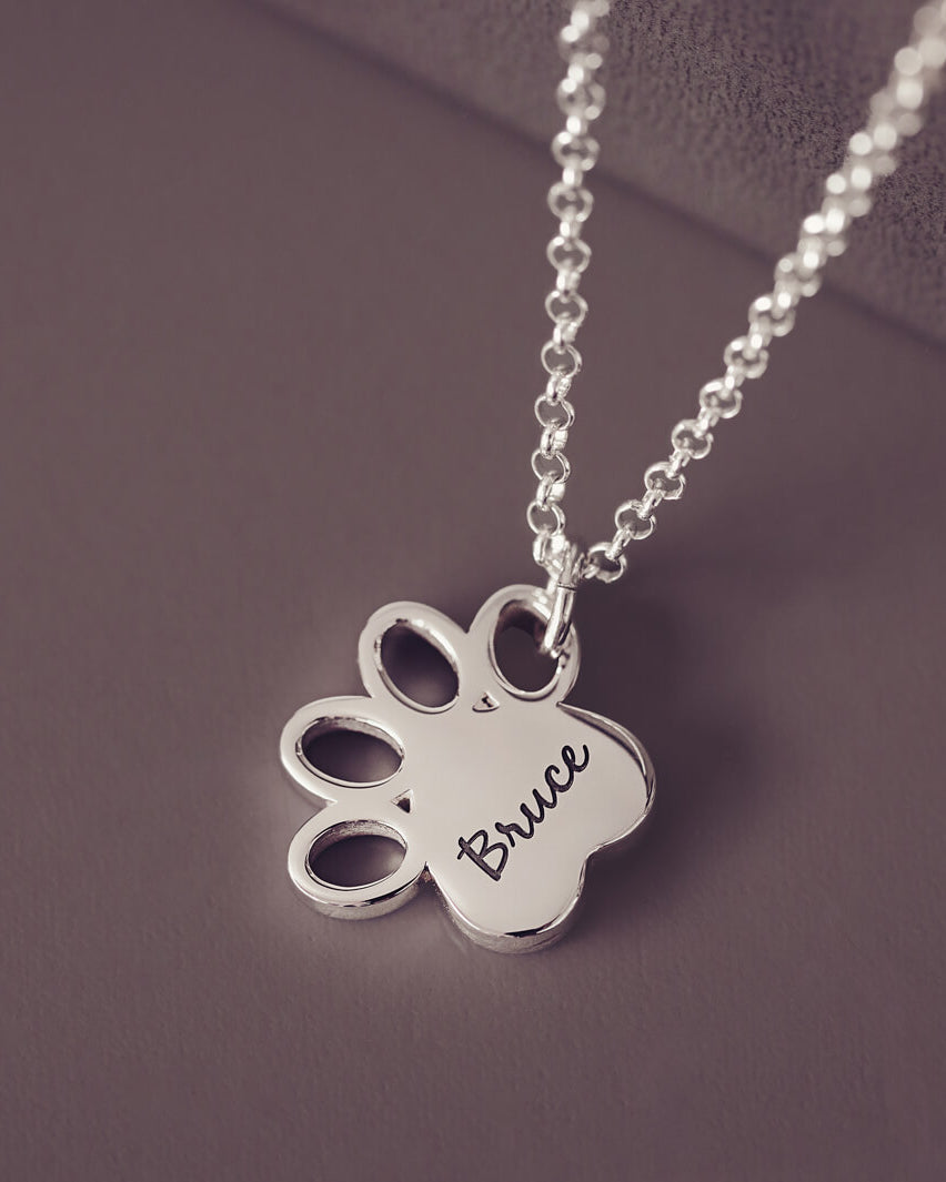 Paw Cremation Ashes Necklace