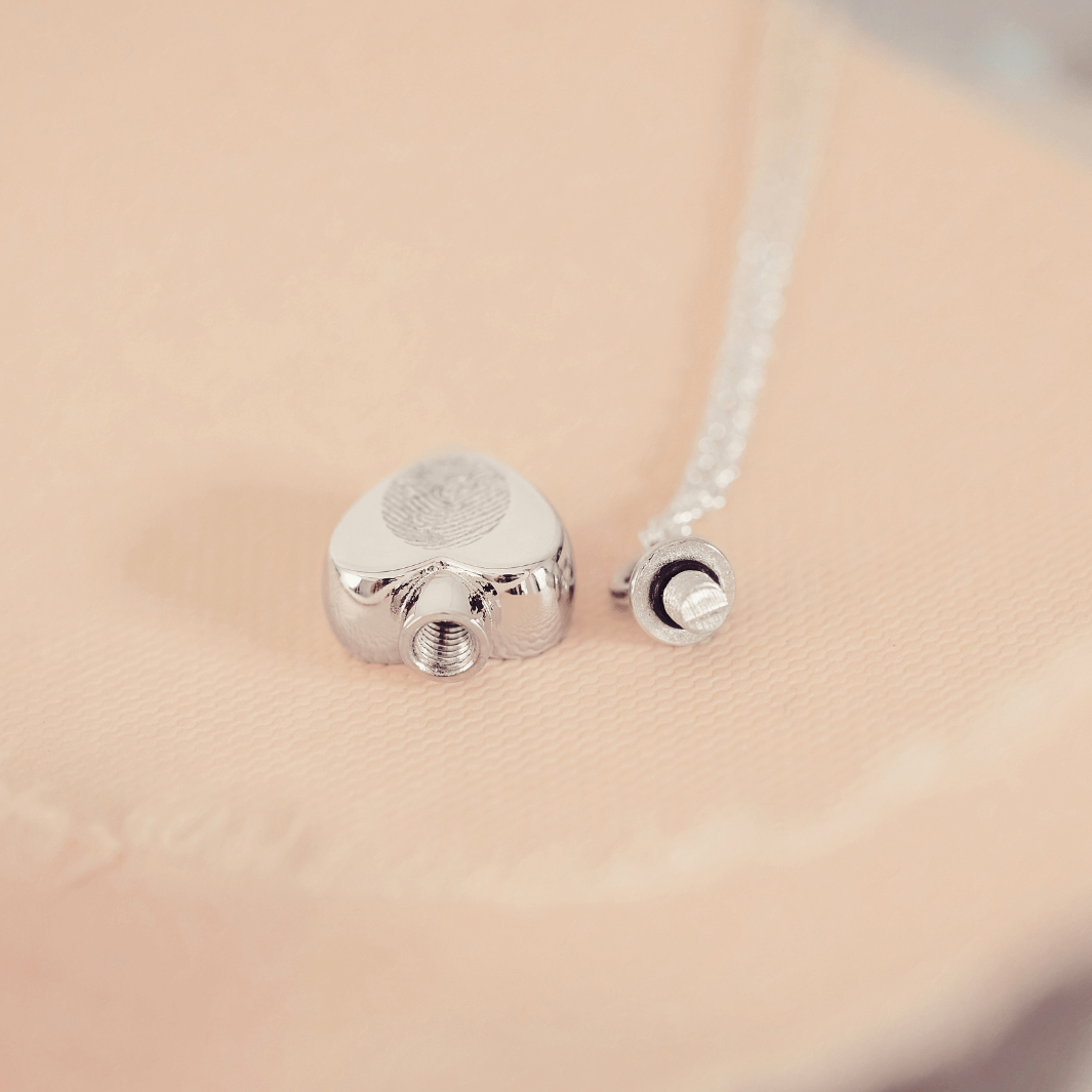 Fingerprint Ashes Locket Cremation Ash Jewellery