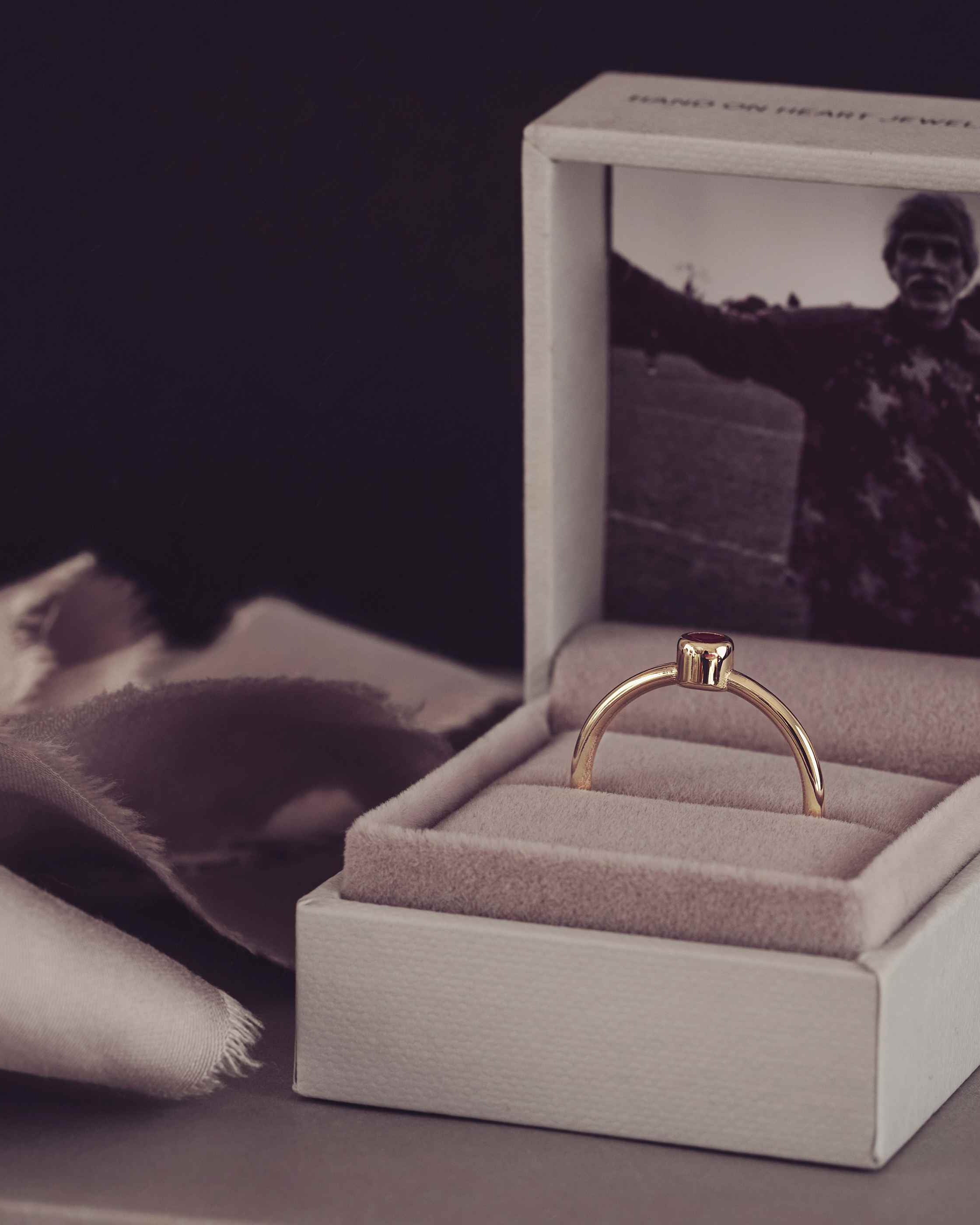 Women's Gold Ring made from Cremation Ashes