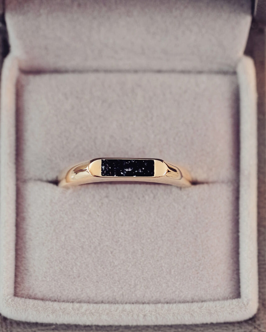 Gold Cremation Ashes Ring