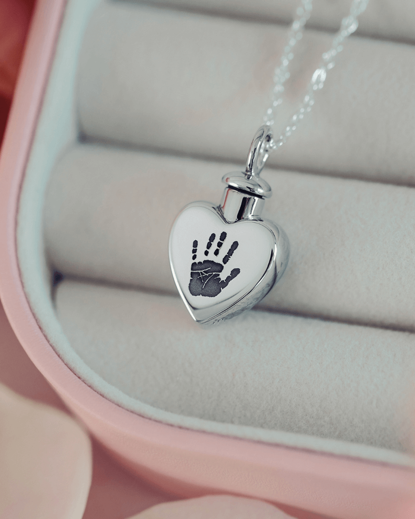 Handprint or Footprint Ashes Locket