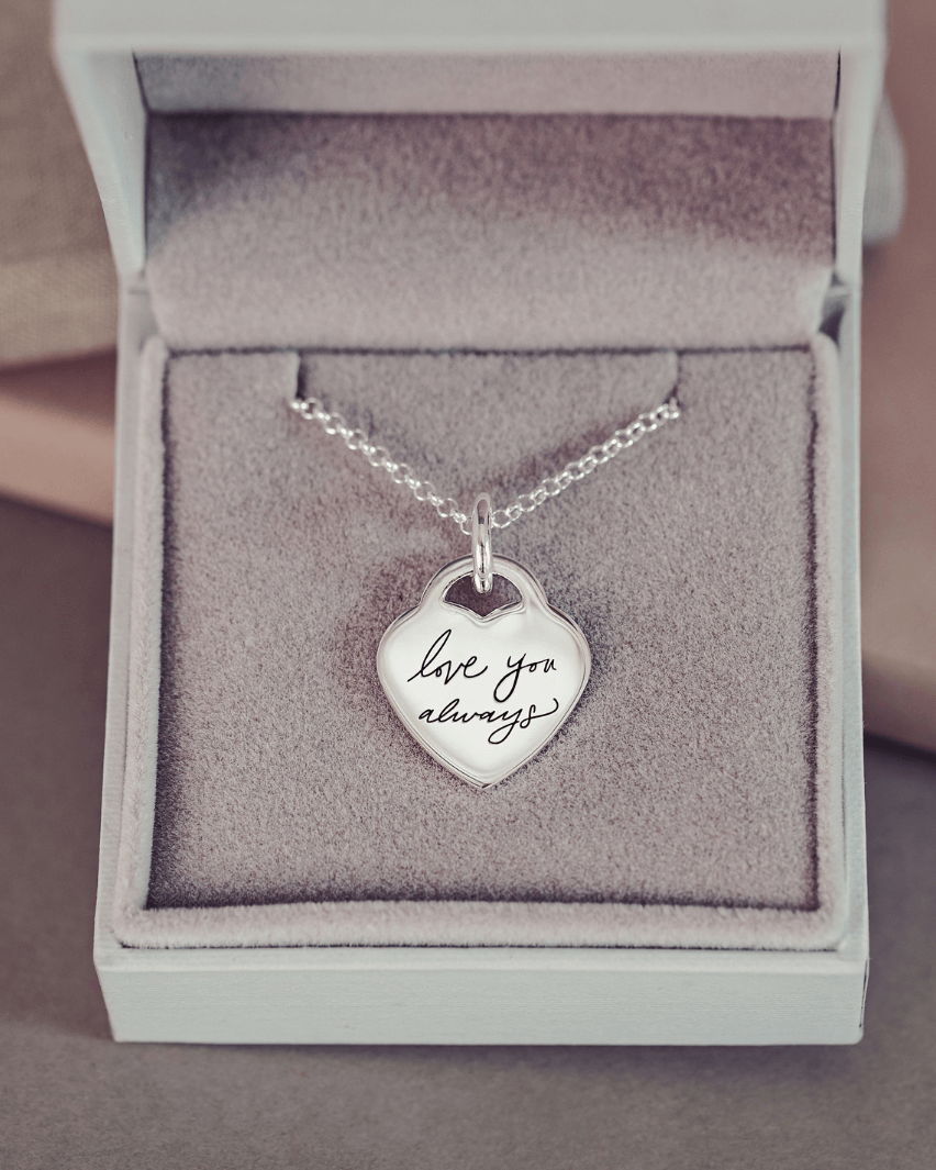 Lock Heart Handwriting Necklace