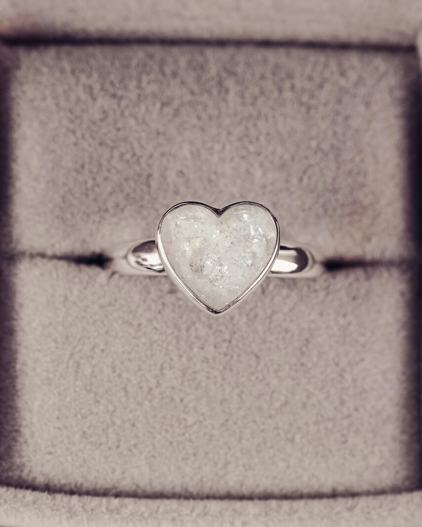 Memorial Ashes Heart Cremation Ring