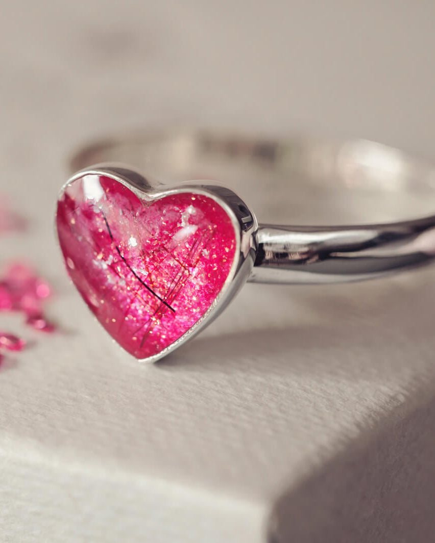 Memorial Hair Heart Ring