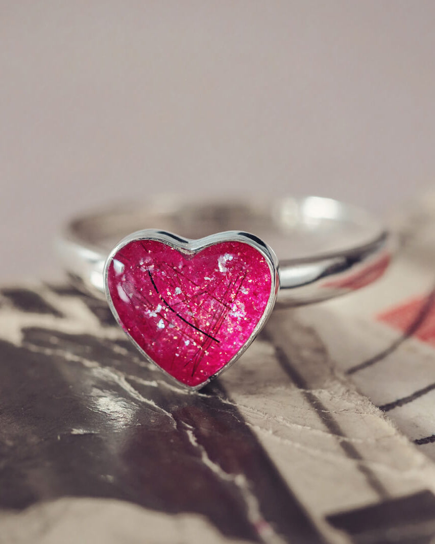 Memorial Hair Heart Ring