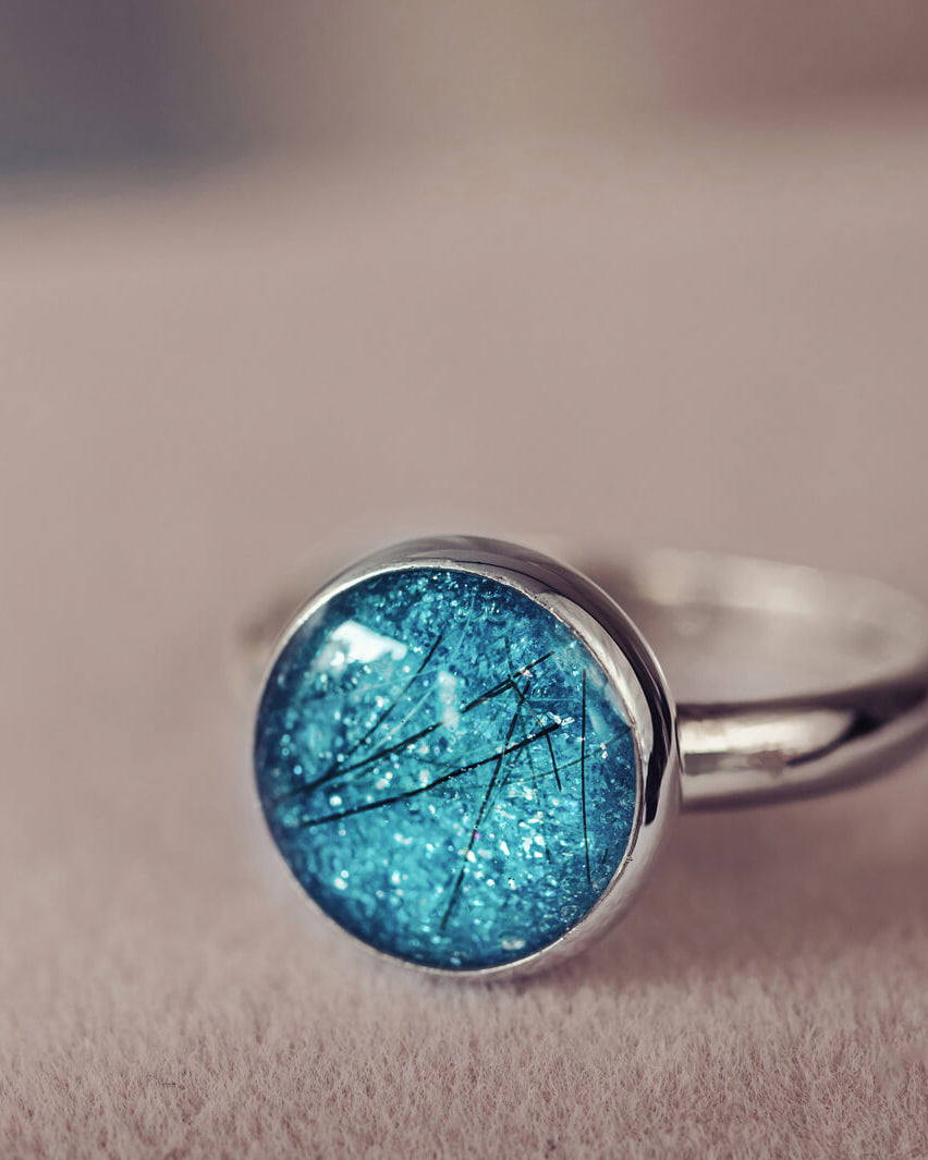 Memorial Hair Round Ring