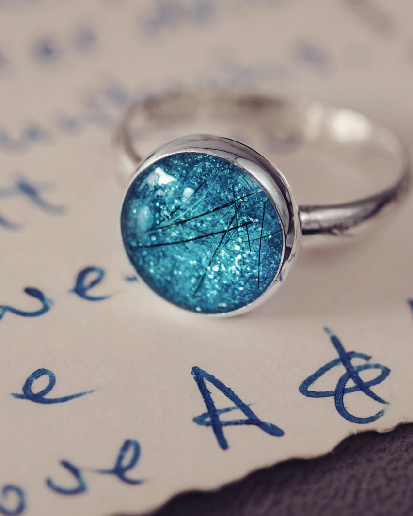 Memorial Hair Round Ring