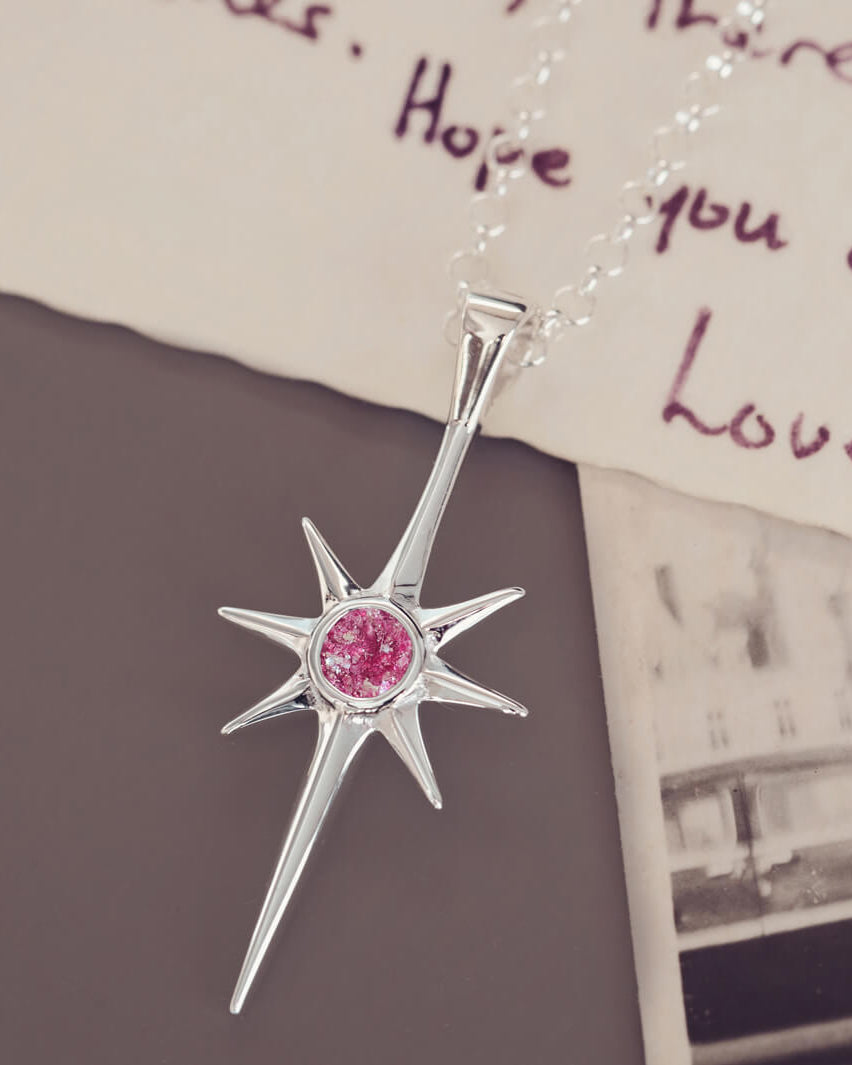 North Star Cremation Ashes Necklace