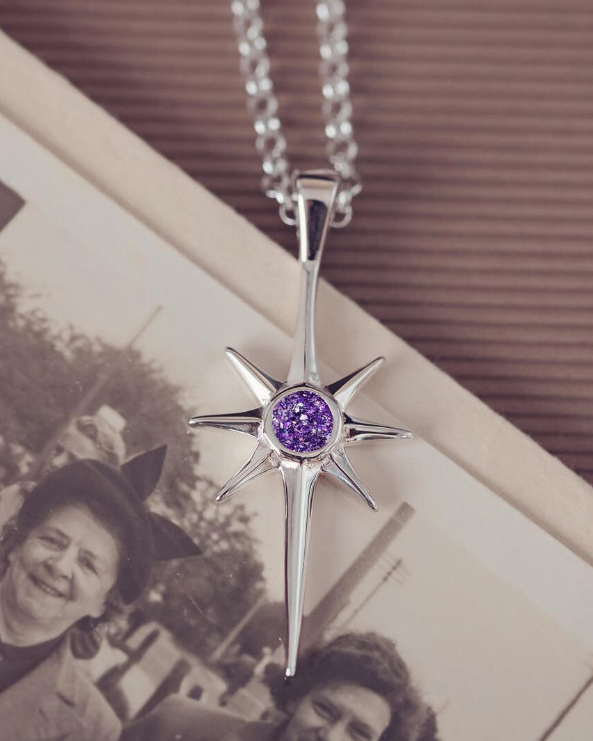 North Star Cremation Ashes Necklace