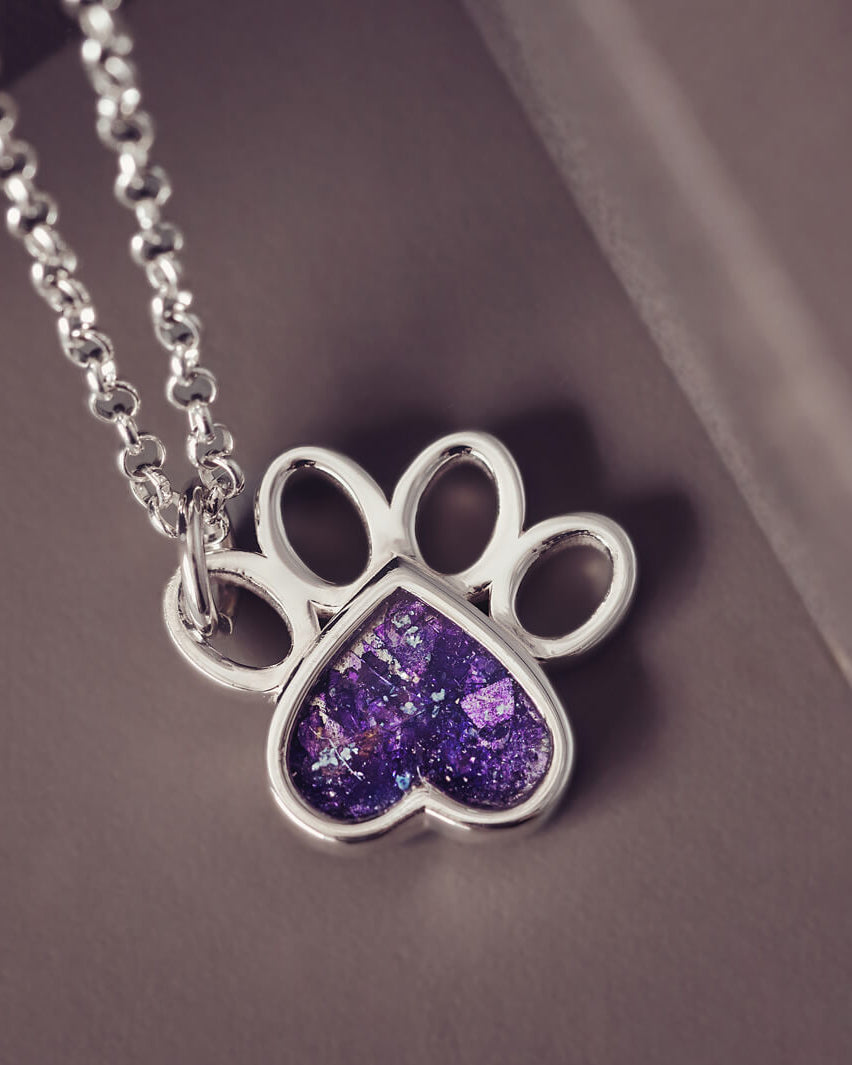Paw Cremation Ashes Necklace
