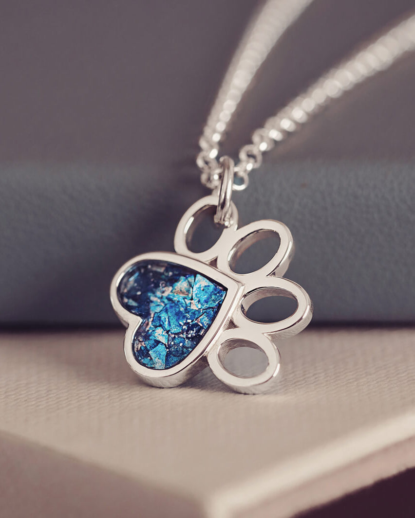 Paw Cremation Ashes Necklace