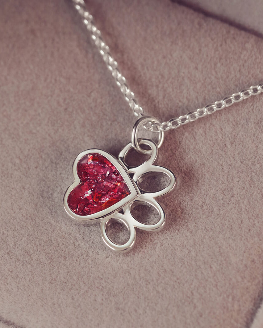 Paw Cremation Ashes Necklace