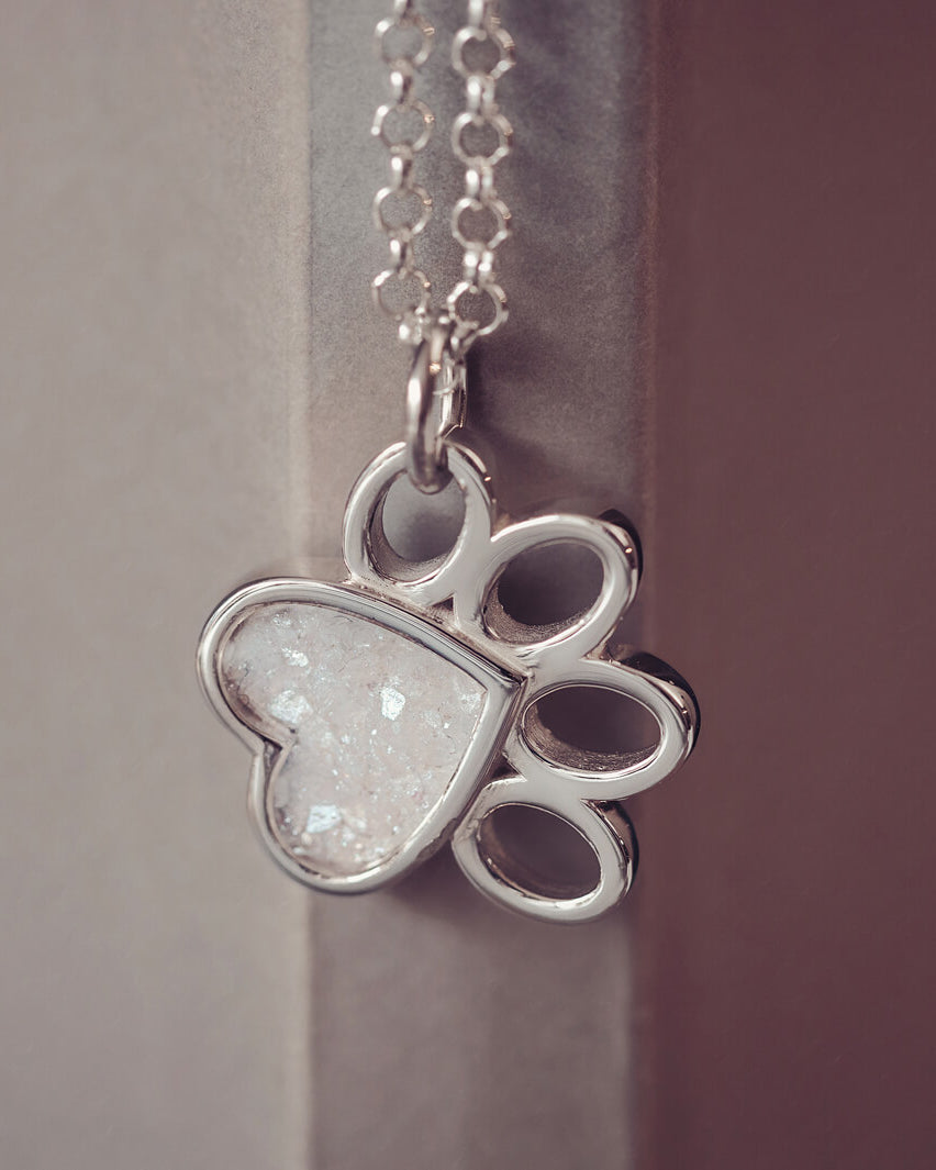 Paw Cremation Ashes Necklace