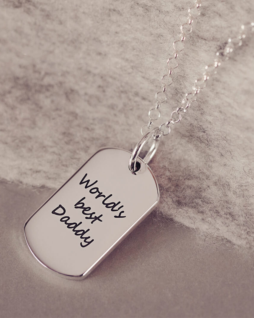 Handprint Dog Tag Necklace