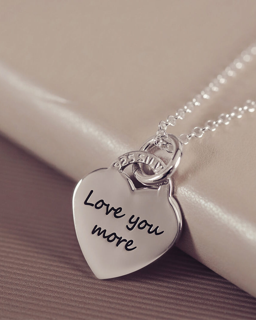 Handprint or Footprint Heart Lock Necklace