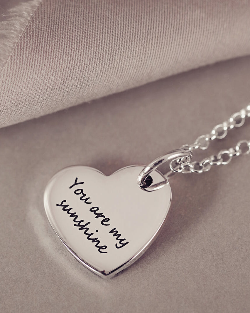 Handprint Heart Necklace