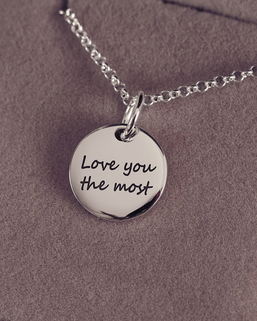 Handprint Or Footprint Round Charm Necklace