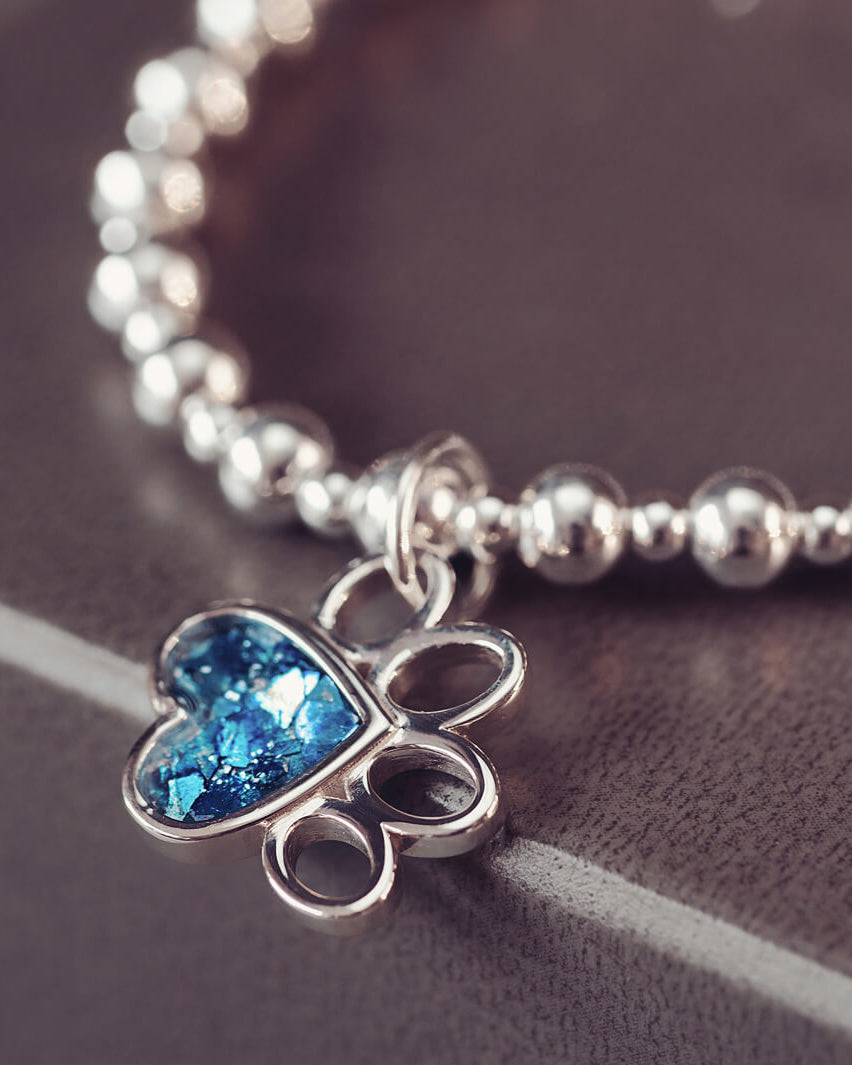 Pet Paw Cremation Ashes Bracelet