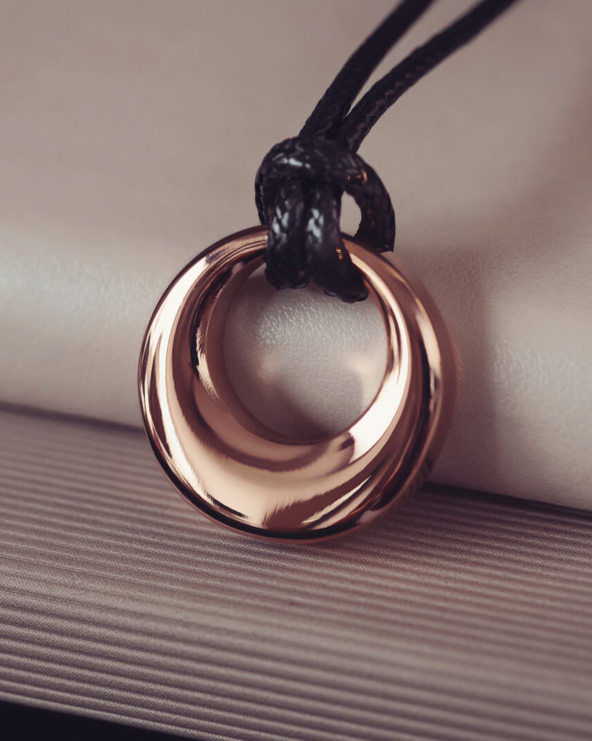 Ashes Urn Circle Necklace Rose Gold