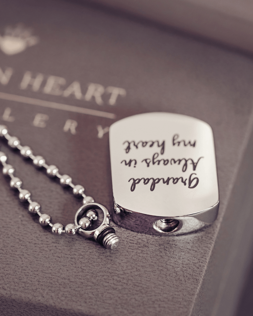 Dog Tag Ashes Urn Necklace