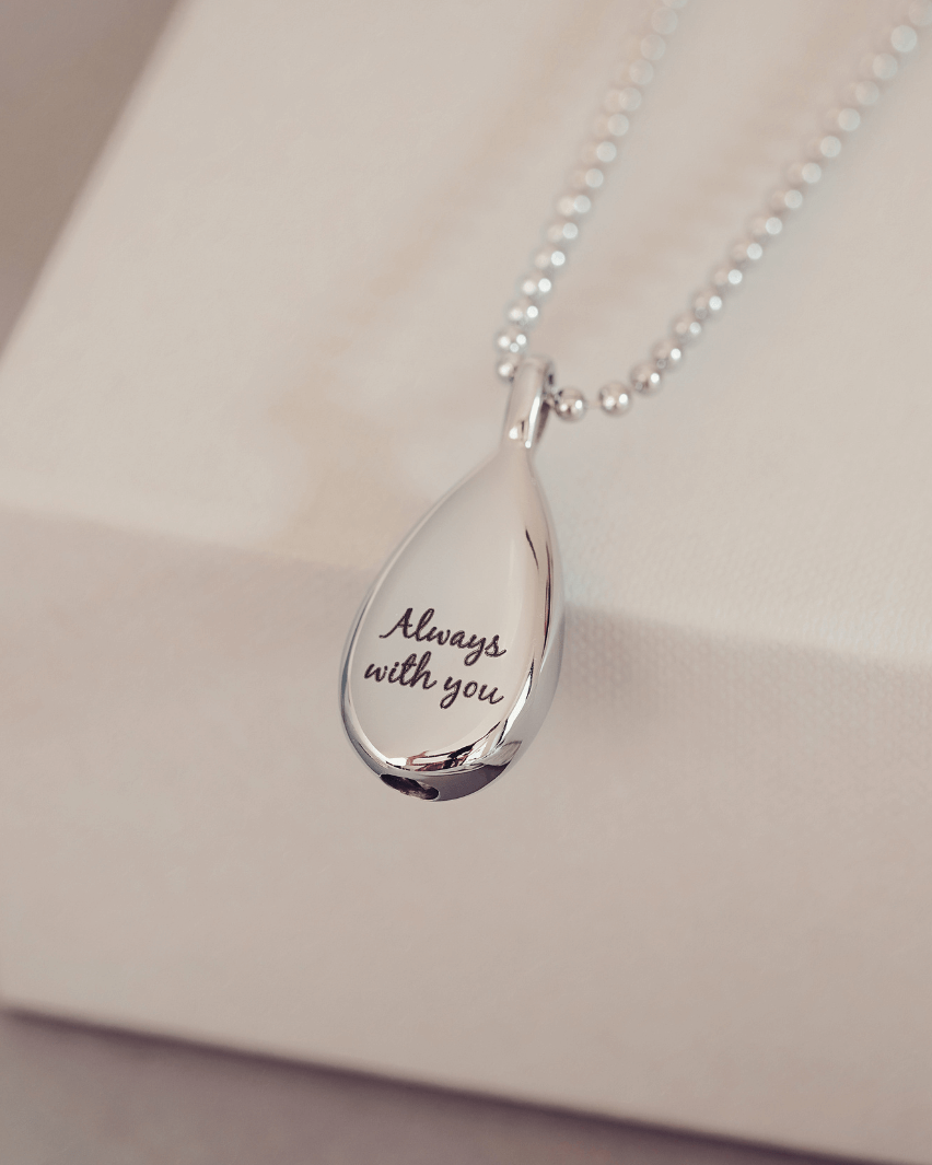 Teardrop Cremation Urn Necklace