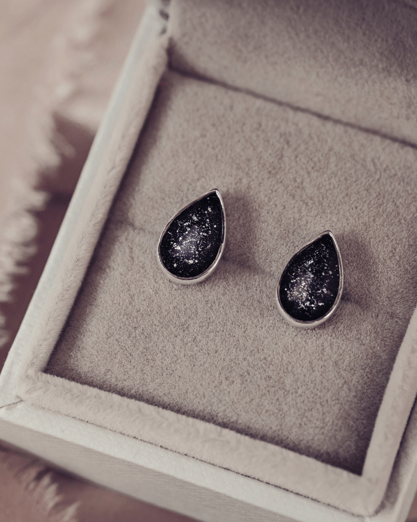 Cremation Ashes Teardrop Earrings