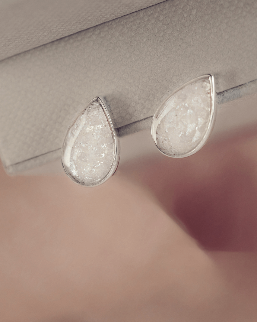 Cremation Ashes Teardrop Earrings
