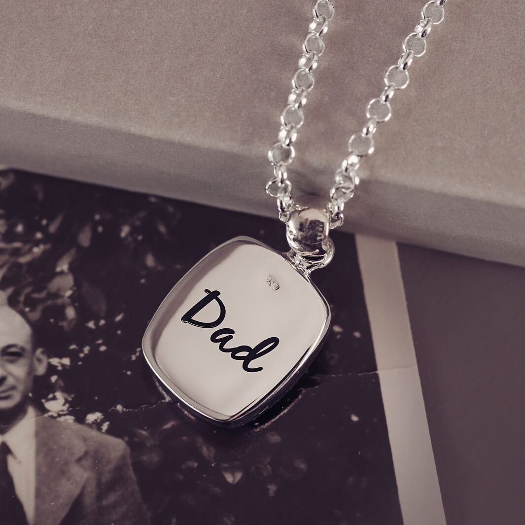 Unisex Cremation Ashes Tag Necklace