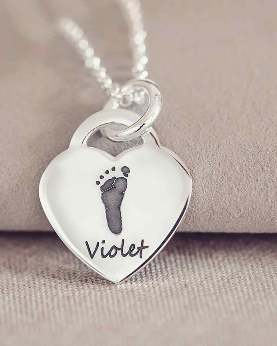 Footprint on a necklace