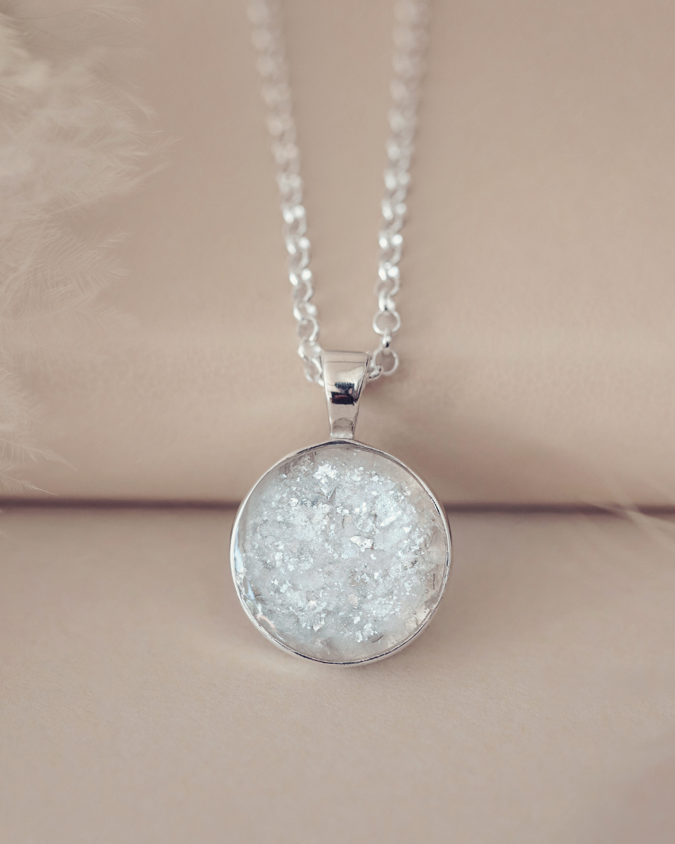 Cremation-Ashes-Round-Pendant-Necklace-Clear