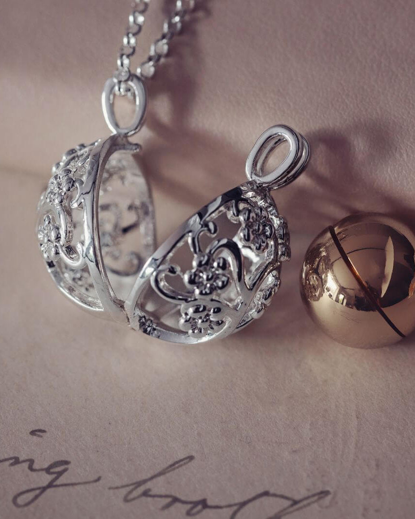 Family Tree Ashes Urn Locket Necklace Gold