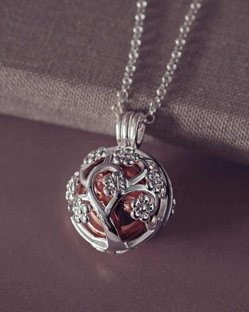 Family Tree Ashes Urn Locket Necklace Bronze