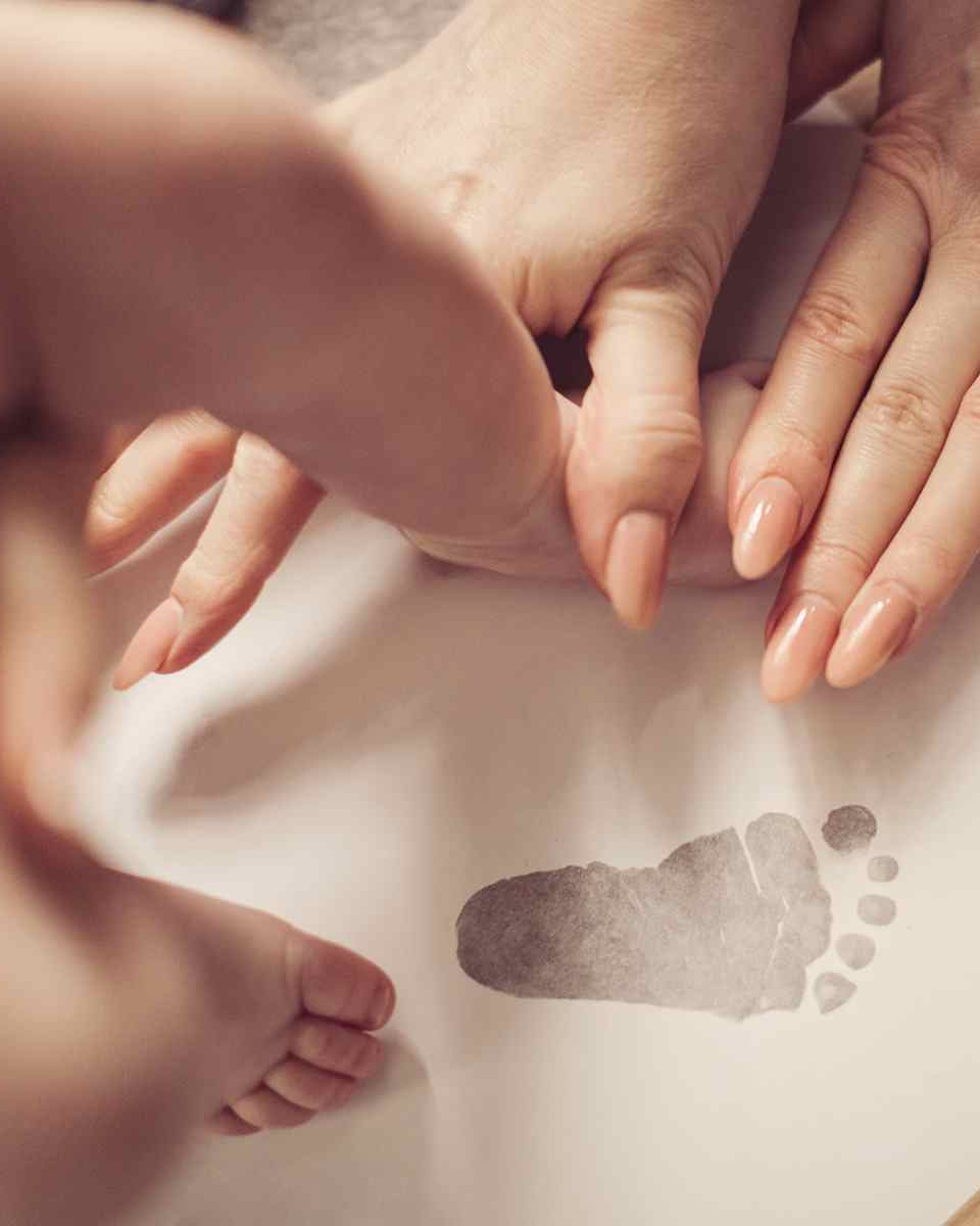 Taking Baby Footprints