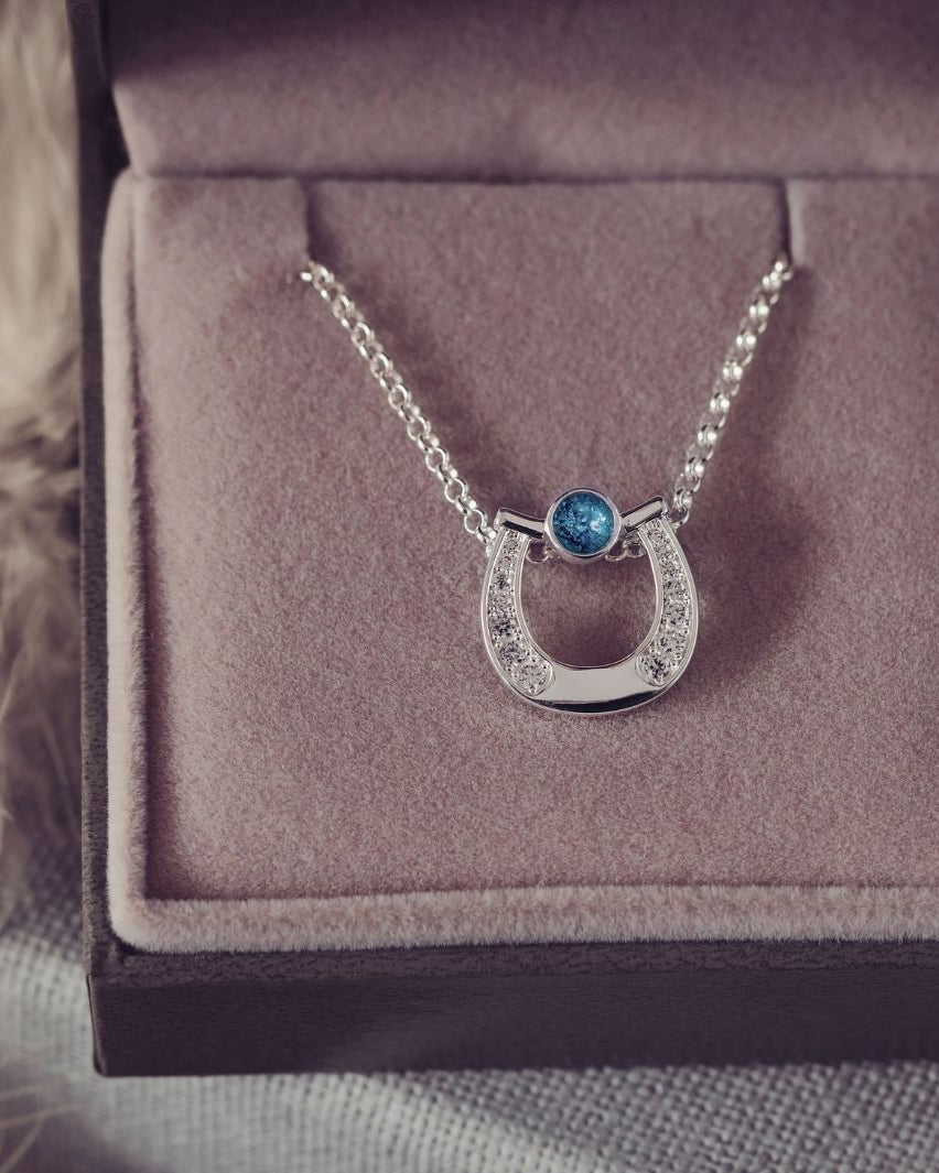 Horse Shoe Necklace Made With Horse's Hair