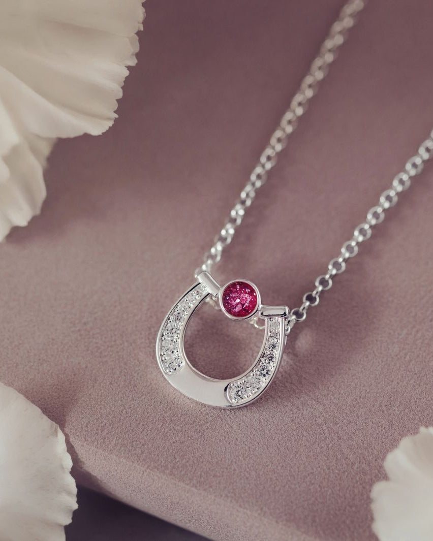 Horse Shoe Necklace Made With Horse's Hair