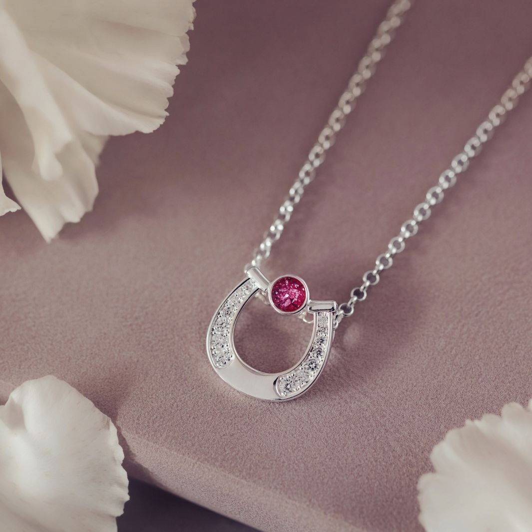 Horse Shoe Necklace Made With Horse's Hair