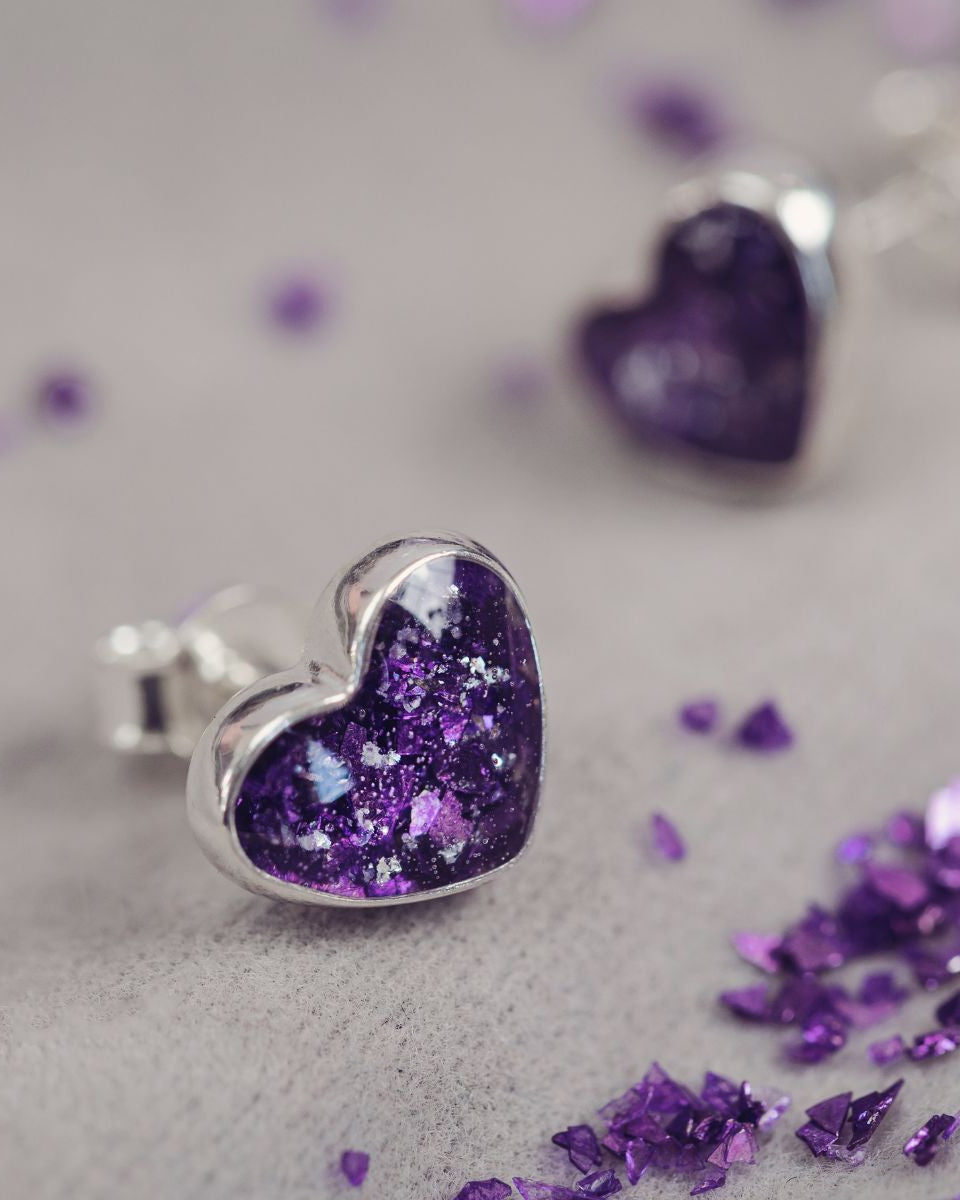 Memorial Ashes Earrings from cremation ash