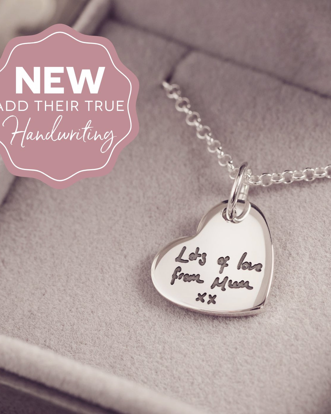 Fingerprint Large Heart Necklace, One Print Necklace Handonheartjewellery